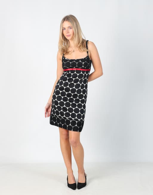 Vintage Sandro Ferrone S woven midi dress in black