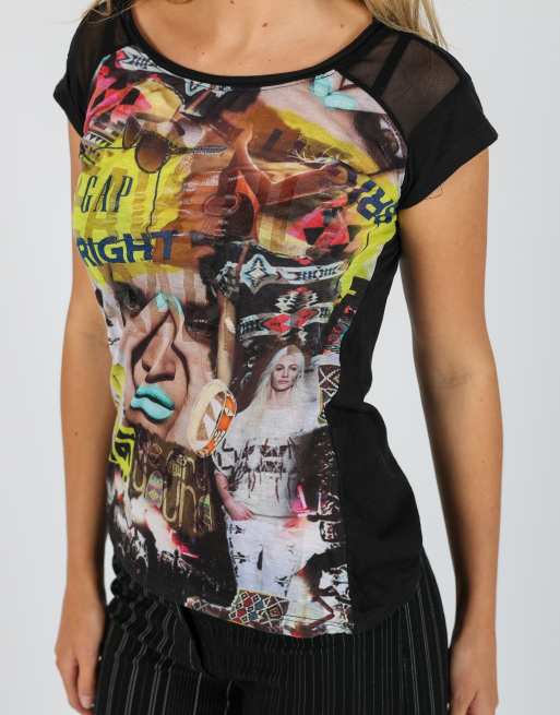 Vintage Sarah Chole S mesh top in black, 4 of 4