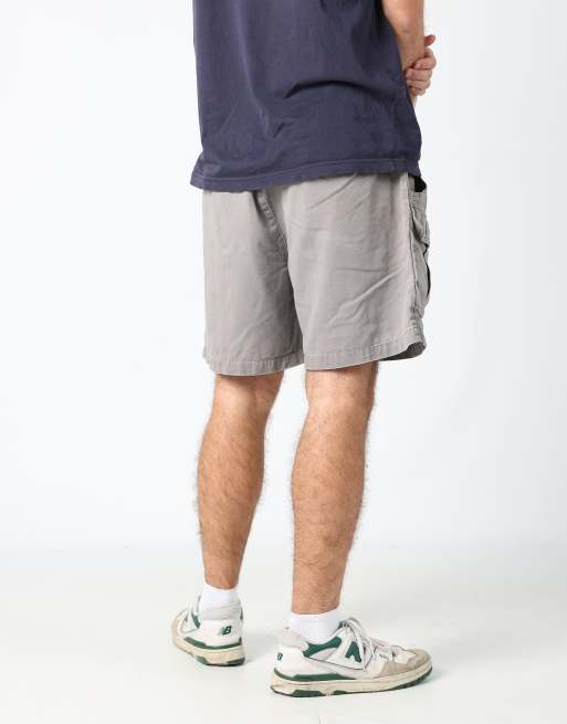 Vintage Savane 36x93 canvas cargo shorts in light grey