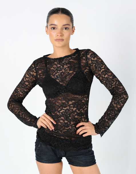 Vintage Save The Queen S Mesh Top Black - view 1