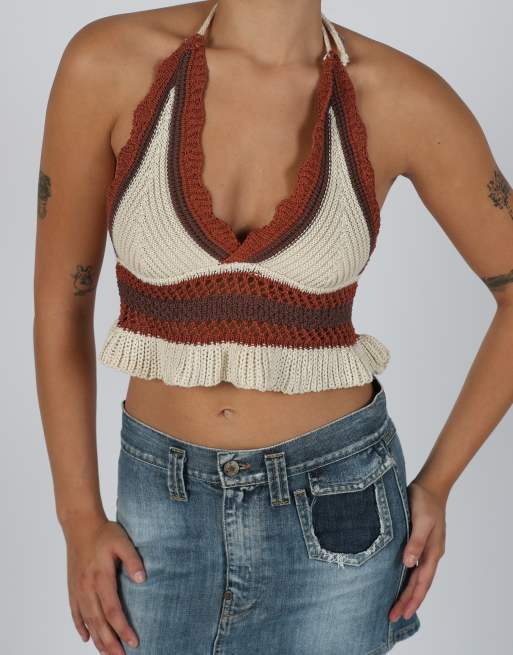 Vintage Saymar XS woven top in cream, 4 of 4