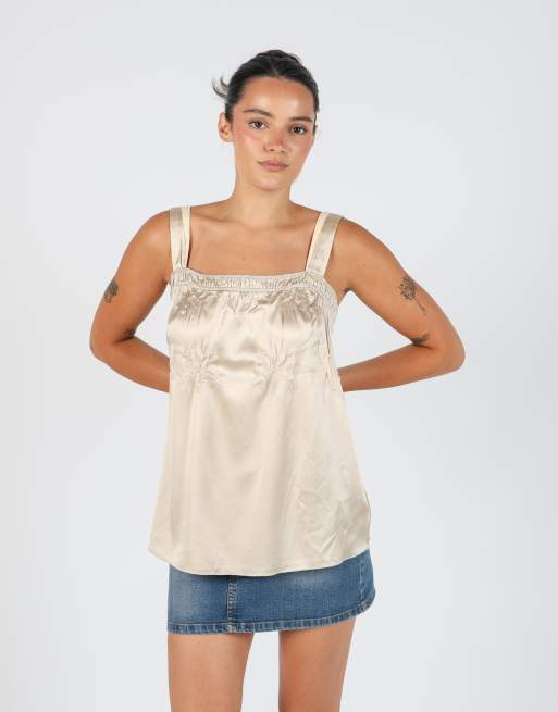 Vintage Schumacher S cami in beige, 3 of 4