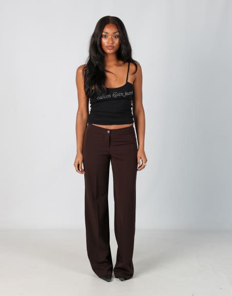 Vintage Scoop S formal trousers in brown - view 1