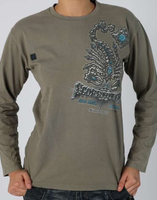 Vintage Scorpion Bay M long sleeve tee in grey, 4 of 4