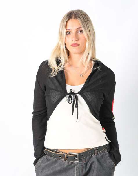 Vintage Selvaggia M knitted top in black - view 1