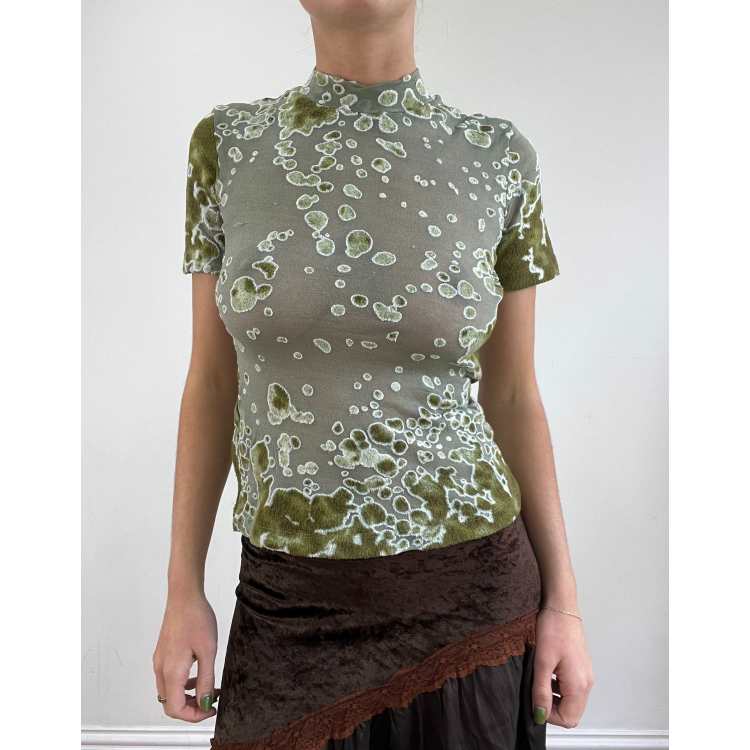 お中元 お歳暮 お年賀 夏 冬 年末年始のご挨拶 ギフト 通販な sheer semi Vintage top ASOS | green in トップス