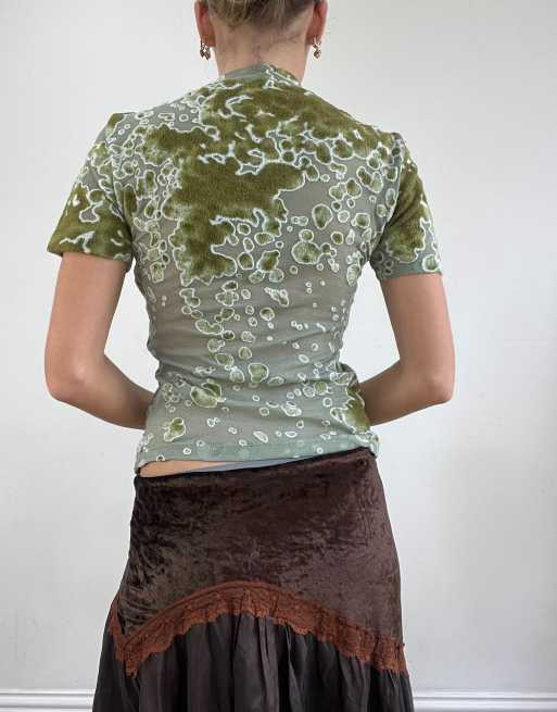 売れ筋商品 semi Vintage sheer ASOS | green in top トップス