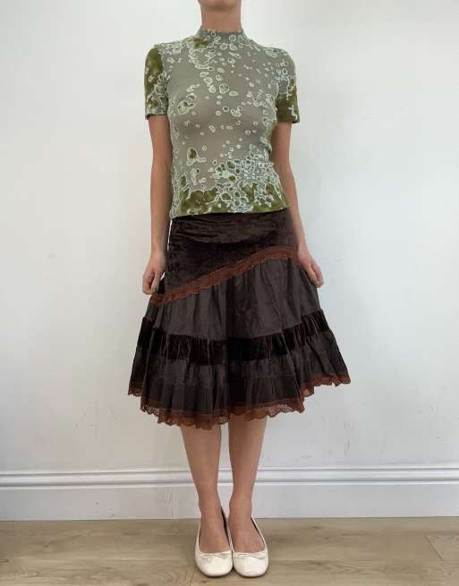 Vintage semi sheer top in green | ASOS