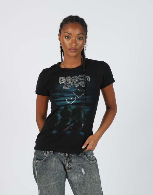 Vintage Señor Frog's S baby tee in black