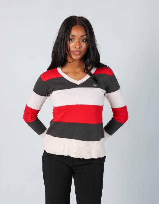 Vintage Sergio Tacchini S knitted jumper in ivory