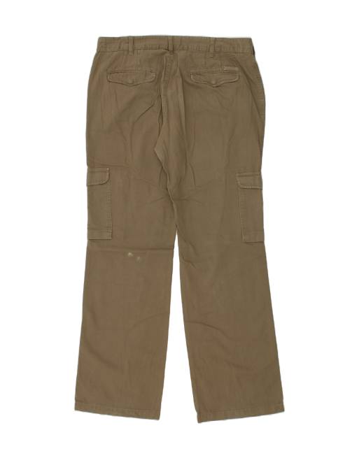 Vintage Sergio Tacchini Size L Straight Cargo Trousers in Brown