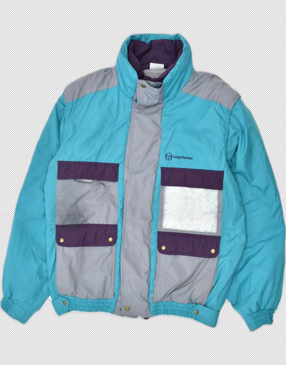 Vintage Sergio Tacchini Size XL 90s windbreaker jacket in blue