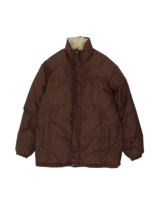 Vintage Sergio Valentino Reversible Padded Jacket UK 44 2XL In Brown