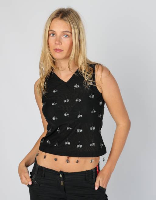 Vintage Sete di Jaipur S cami in black