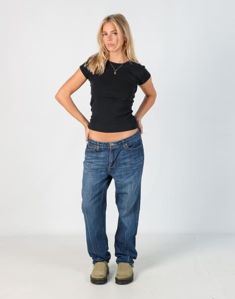 Vintage Seven7 34x32 denim jeans in blue - view 1