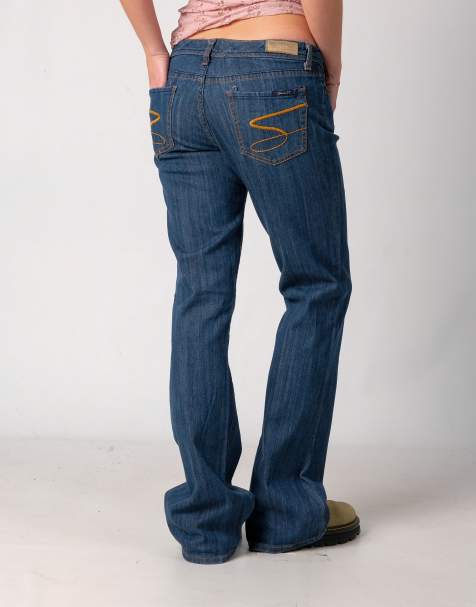 Vintage Seven7, Flared 30x34 Denim Jeans Blue - view 1