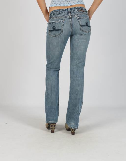 Vintage Seven7 XS straight jeans in light blue, 4 of 4