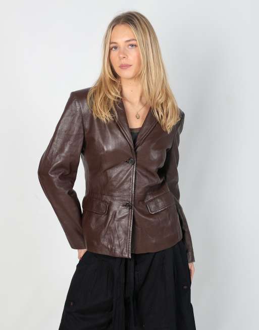 Vintage Seventy M leather jacket in brown