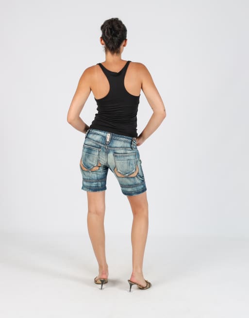 Vintage Sexy Woman S denim shorts in light blue, 3 of 4