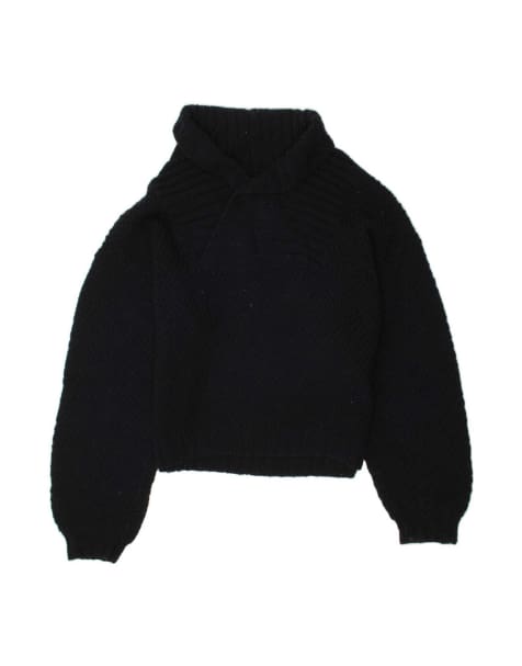 Vintage Shawl Neck Jumper Sweater Medium In Blue - view 1