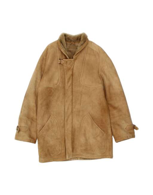 Vintage Shearling Coat It 48 XL In Brown Winter