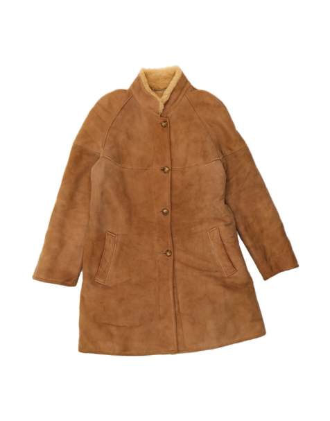 Vintage Shearling Coat It 50 XL In Brown - view 1