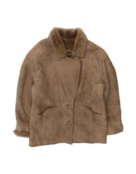 Vintage Shearling Jacket EU 46 XL In Brown Shearling - view 1