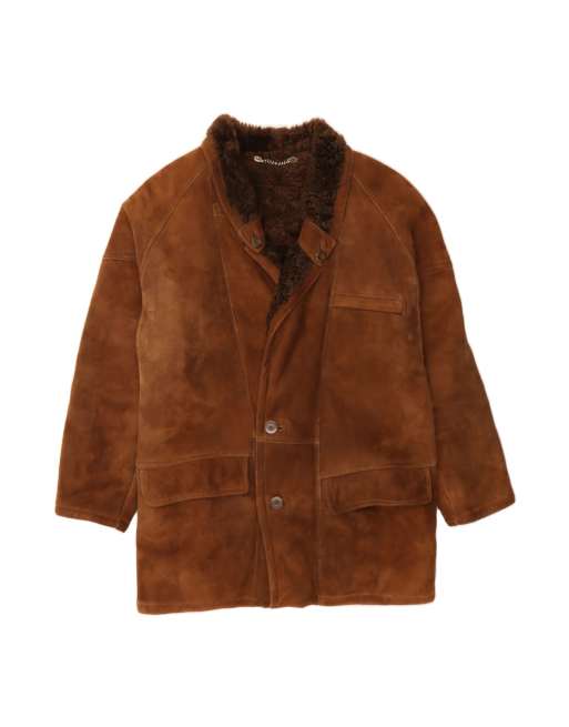 Vintage Shearling Jacket It 50 Large In Brown Shearling