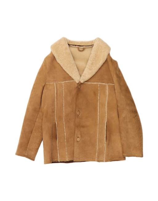 Vintage Shearling Jacket It 54 2XL In Brown