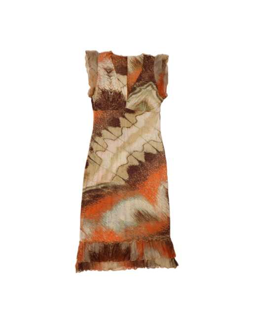 Vintage Sheath Dress EU 42 Large In Multicoloured Colourblock