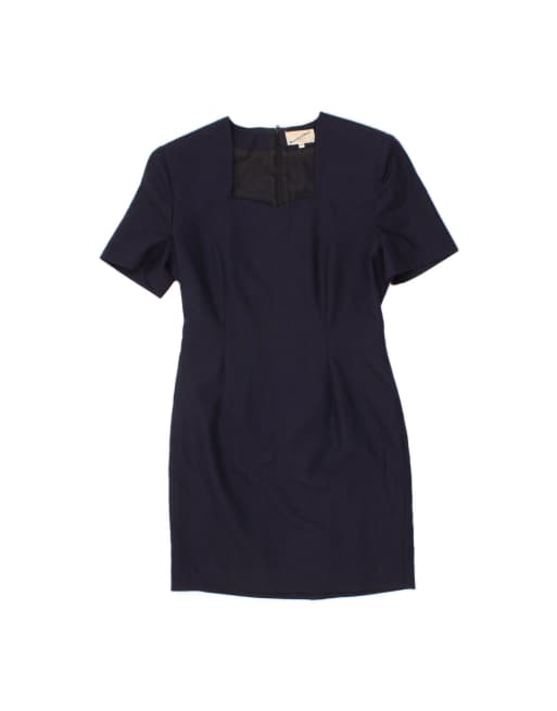 Vintage Sheath Dress It 44 Medium In Blue