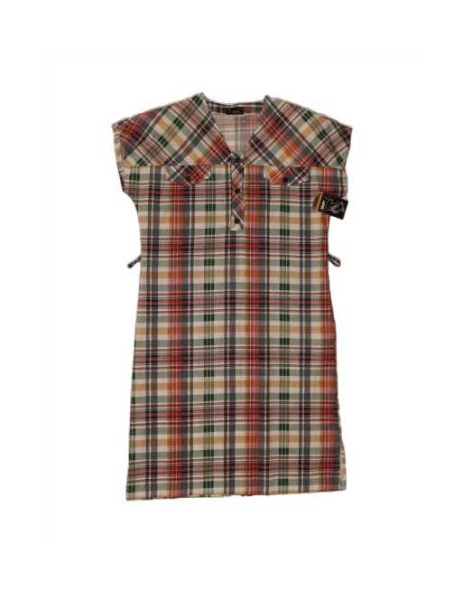 Vintage Sheath Dress It 46 Large In Multicoloured Check