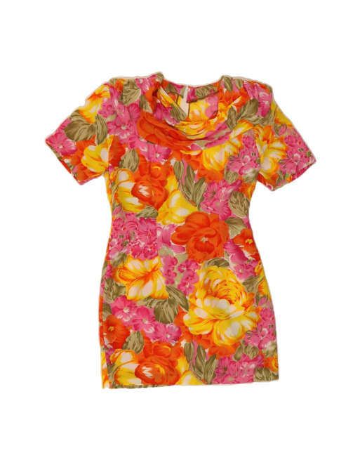 Vintage Sheath Dress UK 10 Small In Multicoloured Floral