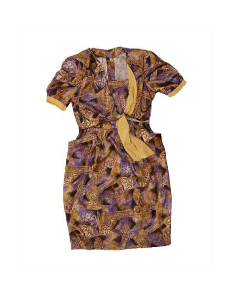 Vintage Sheath Dress UK 12 Medium In Brown Floral - view 1