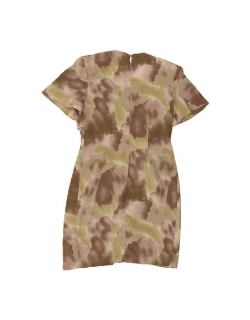 Vintage Sheath Dress UK 12 Medium In Brown Tie Dye, 2 of 4