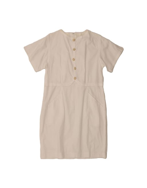 Vintage Sheath Dress UK 14 Large In White