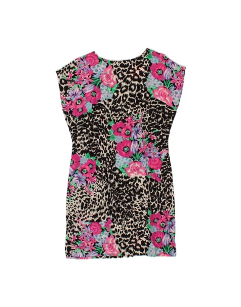 Vintage Sheath Dress UK 16 Large In Black Floral - view 1