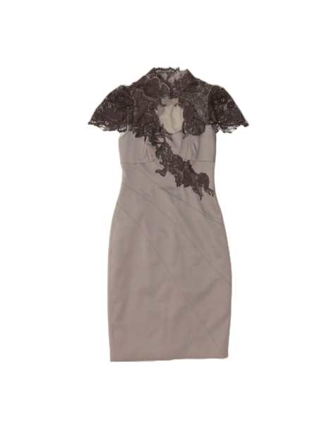 Vintage Sheath Dress UK 8 Small In Grey Floral - view 1