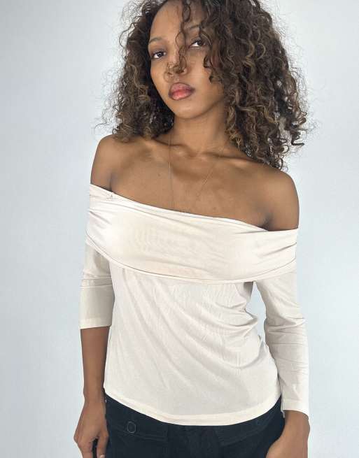 Vintage sheer long sleeve top in pink