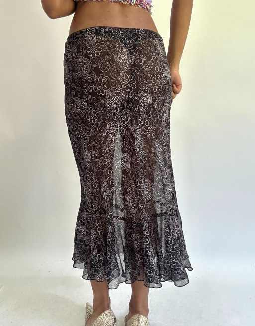 Vintage sheer maxi skirt, 2 of 4