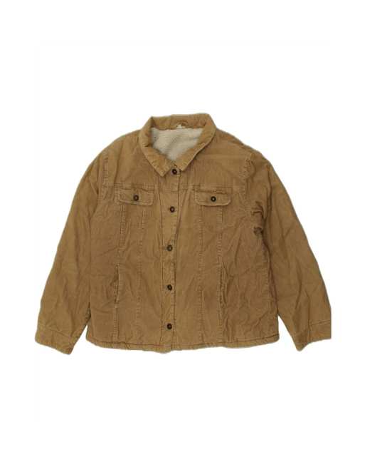 Vintage Sherpa Corduroy Jacket UK 42 XL In Brown