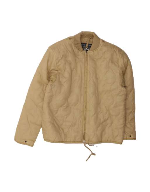 Vintage Sherpa Quilted Jacket UK 20 2XL In Beige