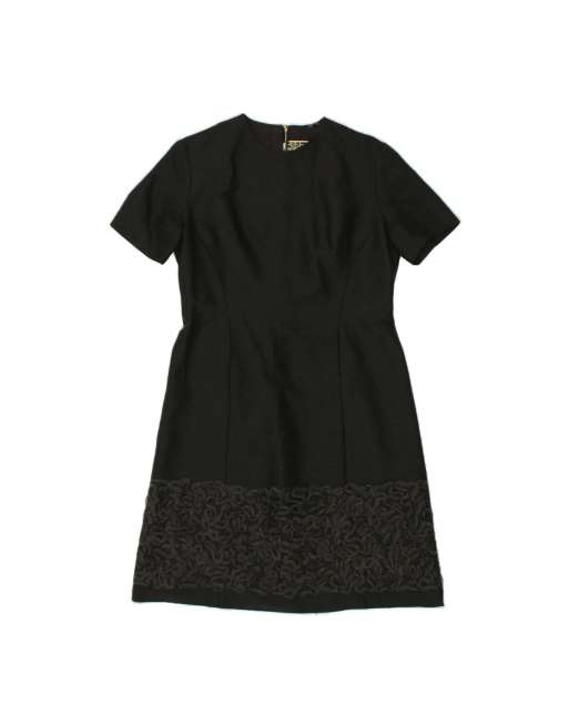 Vintage Shift Dress It 42 Medium In Black