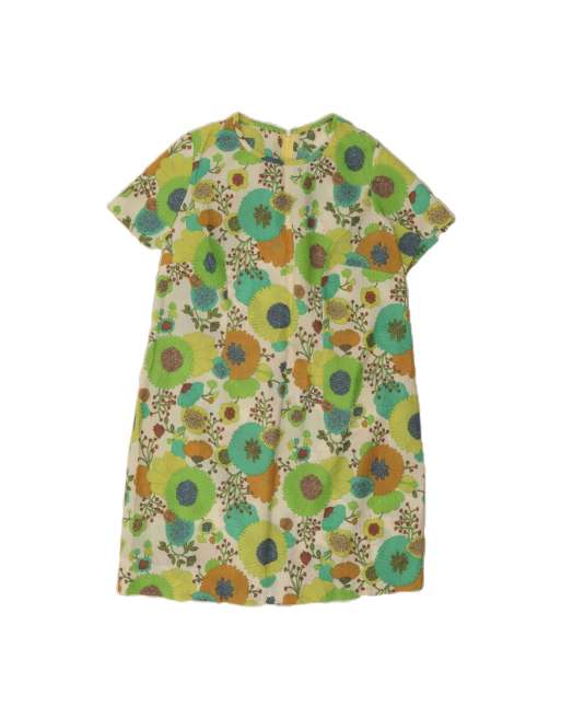 Vintage Shift Dress UK 14 Medium In Multicoloured Floral