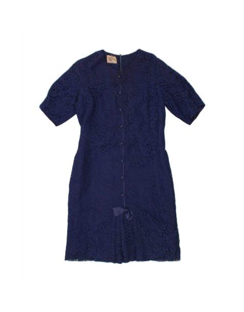 Vintage Shift Dress UK 16 Large In Blue Floral - view 1