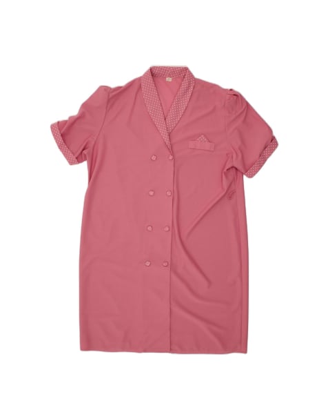 Vintage Shift Dress UK 20 2XL In Pink Polka Dot - view 1