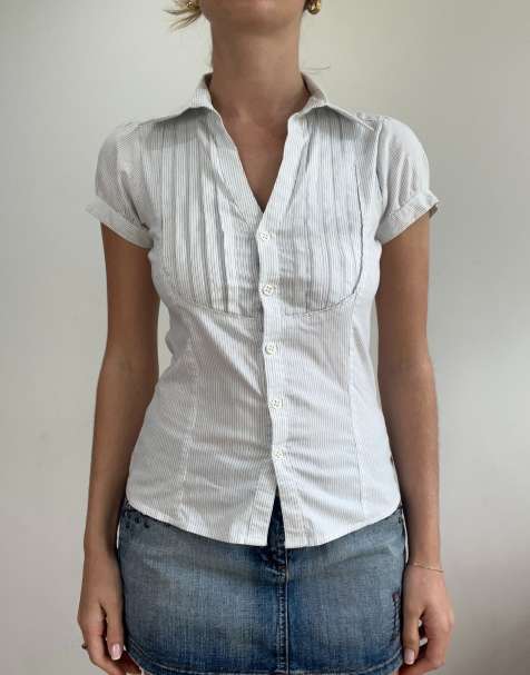 Vintage short sleeve shirts in white - view 1