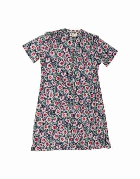 Vintage Short Sleeves Shift Dress UK 16 Large In Multicoloured Floral - view 1