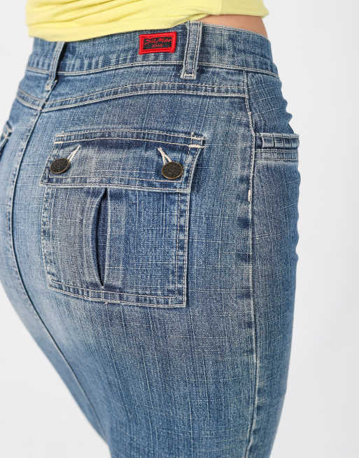 Vintage Sil Max S denim midi skirt in blue, 4 of 4