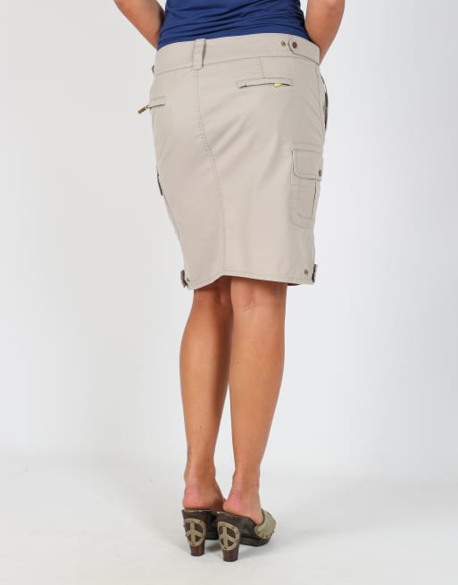 Vintage Silkandoie S woven midi skirt in beige, 4 of 4